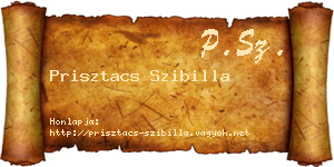 Prisztacs Szibilla névjegykártya